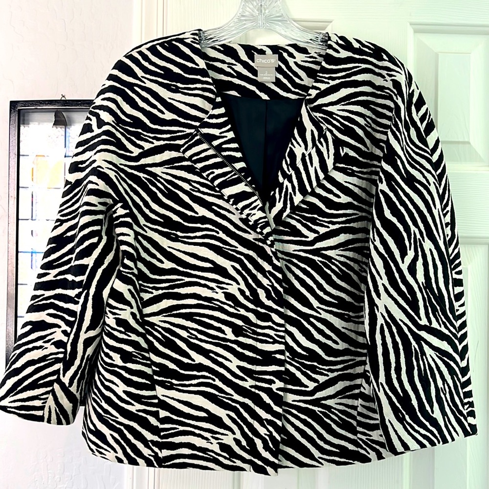 Chico’s Zebra Print Jacket